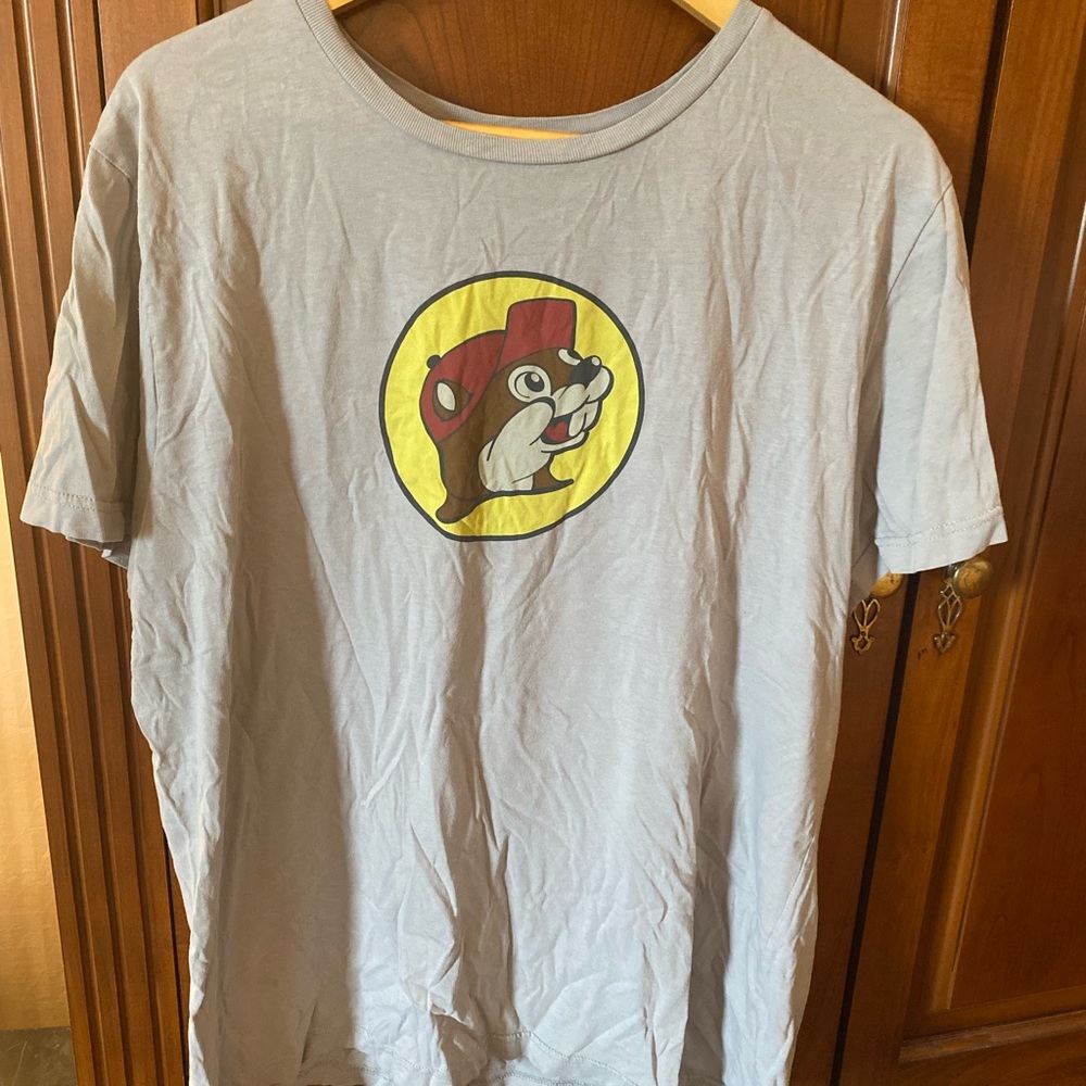 Men’s SIZE LARGE BUC-EES Gray Graphic T-Shirt